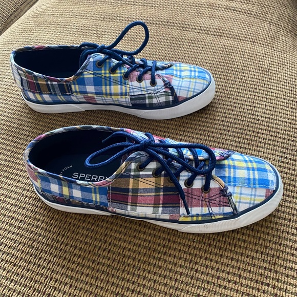 Sperry Plaid Sneakers Womens size 9.5 - Picture 2 of 5